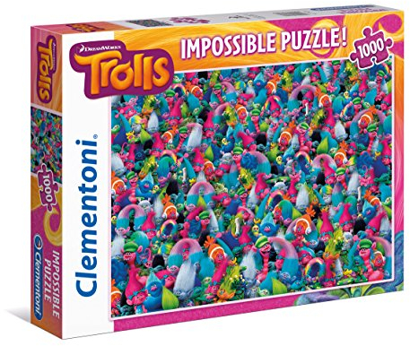 Clementoni - 39369 - Puzzle - Impossible Trolls - 1000 Pièces