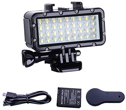 Suptig Licht Tauchen Licht High Power Dimmbare wasserdichte LED Video Licht Füllen Nachtlicht Tauchen Unterwasser Licht Wasserdicht 147ft (45m) für Gopro SJCAM, Akaso Action Kamera