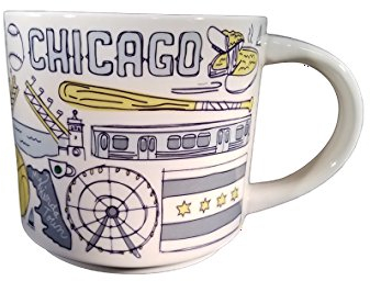 Starbucks Chicago Been There Series Ceramic Coffee Mug, 410ml