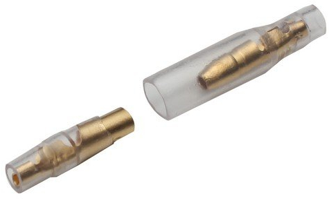 50x 3,5mm Rundstecker mit Hülse Isoliert für 1,5-2,5m² Kabel