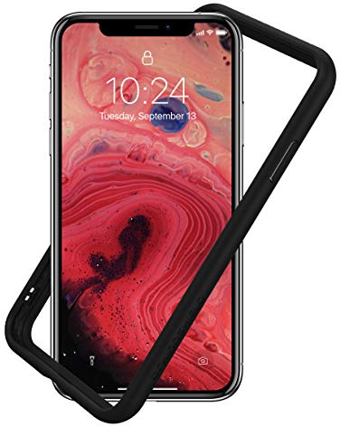 RhinoShield Bumper Case kompatibel mit [iPhone XS Max] | CrashGuard NX - Stoßdämpfende Schutzhülle im schlanken Design - 3.5 Meter Fallschutz - Schwarz