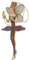 Blumenelfe Elfe Weihnachten Ostern Baumschmuck Figur Deko Hänger Christbaumschmuck 15 cm (mit goldenem Gefäß grün-lila-rot)