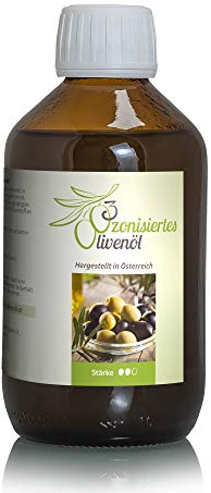 Phoenix der Lebenskraft Ozonisiertes Olivenöl (mittel stark, 250 ml Flasche) - Für die Haut - Ozon-Oliven-Öl - Massageöl