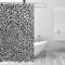 Emoya Duschvorhang mit Haken Schwarz Weiß Panther Leopard Haut Anti Schimmel Vorhang für Badezimmer 150x180cm