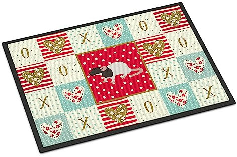 Carolines Treasures Dumbo Rat Love Fußmatte, 24 x 36 cm, Mehrfarbig