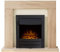 Adam Malmo Fireplace in Oak & Cream with Colorado Electric Fire in Black, 39 Inch