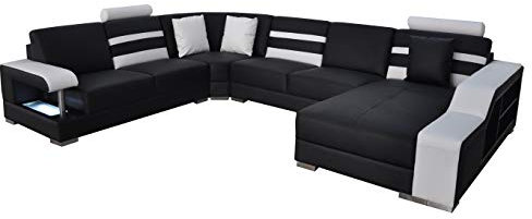 JVmoebel Eck Sofa Polster Sitz Leder Couch Sofas Couchen Garnitur U Form Wohnlandschaft