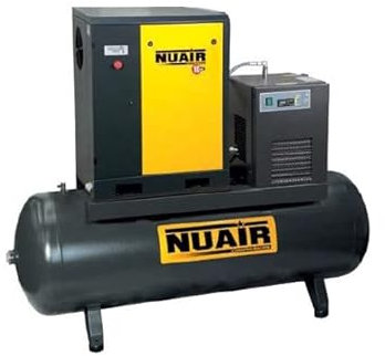 Compresseur à air sur réservoir 3CV 2,2kW Triphasé 200L 10 bar avec sécheur d'air MERCURY MECH 2.2/10/200ES Nuair