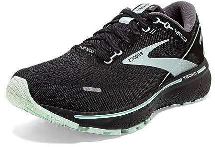 Brooks Damen Ghost 14 Gtx Laufschuh, Black Blue Fiery Coral, 35.5 EU