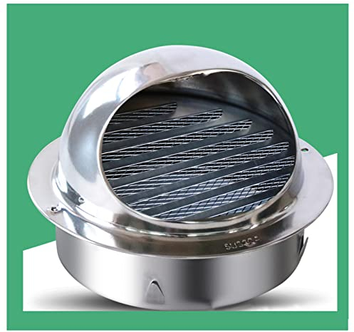 ZXCASDF Griglia Aerazione Tonda,Copertura di Sfiato Dell'essiccatore a Parete Acciaio Inox,Griglia di Ventilazione A Sfera,per Bocchette di Scarico,Bagno,Cucina Ventilatori,120mm/4.72in
