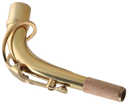 TUOREN Saxophon-Instrument für Altsaxophon, gebogen, 24,5 mm Durchmesser, goldfarben