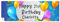 Pancartas de cumpleaños personalizadas para niñas y niños - Decoraciones de cumpleaños para fiestas infantiles - Pancarta para niñas y niños - Globos azules y coloridos Pancarta grande de 1x6 pies