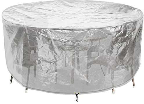 RICHIE Housse imperméable pour meubles de jardin - 250 x 90 cm - Pour table ronde et chaise - Transparent