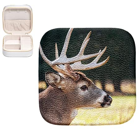 RODAILYCAY Schmuckkästchen für Halsketten, Ring, Aufbewahrungs-Organizer, Mini-Schmuckschatulle, Reise-Schmuck-Aufbewahrungsbox für Frauen und Mädchen, Geschenk, Tier-Buck
