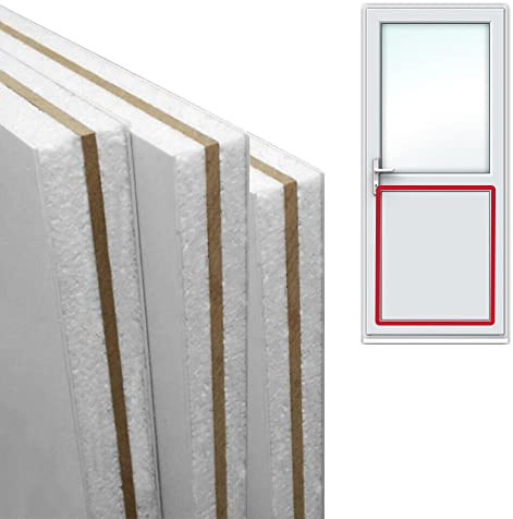 GB DIY Store UPVC Door Panel 750mm x 750mm - 4mm MDF Reinforced - White 24mm Thickness