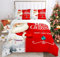IUNTWEIE Weihnachtsbettwäschee 135x200,Weihnachtsmann und Elch Schneemann Rot Bettbezug,Weihnachtsdekoration,Weiche Bettwäsche Set mit Reißverschluss (B, 135x200cm)