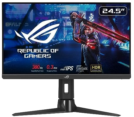 ASUS ROG Strix XG259QN Monitor Gaming eSports 25” pollici (24,5), FHD (1920 x 1080), 380 Hz (OC), Fast IPS, 1 ms GTG (minimo 0,3 ms), HDR, Nero