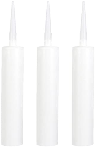iplusmile 3Pcs Tubes De Mastic De Calfeutrage Vides Cartouches Rechargeables Réutilisables Pour Les Fissures De Coulis Les Carreaux Les Réparations Le Bricolage Et Les Fenêtres Pour