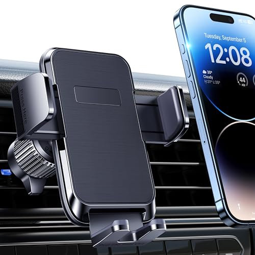 DOLYOFG Car Phone Holder Vent [Newest Metal Clip] Phone Holders for Your Car Hands Free Universal Air Vent Cell Phone Car Mount Fit for iPhone Android All Smartphone Automobile Cradles