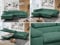 MKS MEBLE Ecksofa Sofa Grün, Wohnlandschaft L-Form mit Schlaffunktion und Bettkasten, Schlafsofa mit Bettkasten, Sofa mit Einstellbare Kopfstützen, Peter L - Grün Struktur - Links Grün
