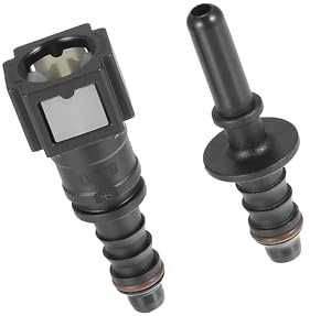 Partuto 6.3mm SAE to 8mm Straight Fuel Hose Quick Release Connector 2pcs Replacement
