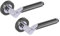 HANDLEZONE® Hydrus Premium Lever On Round Rose Door Handles, Internal Passage Latch Handles, 1 Set - Dual Finish Black Nickel/Polished Chrome