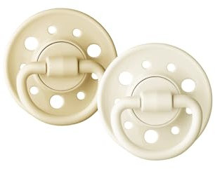 DODIE Sucettes Rondes GAÏA, tetine pour bébé, 0-6 mois, Beige, Lot de 2