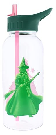 Wicked Water Bottle | Botella de agua de 1 litro | Glinda y Elphaba desafían la gravedad | Mercancía oficial de Wicked Musical y película | Regalos y accesorios Wicked