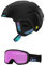 Giro Avera Kombi-Pack Skihelm - Snowboardhelm mit passender Brille, Mattschwarz, Chroma Dot/Moxie Dot, S (52–55,5 cm)