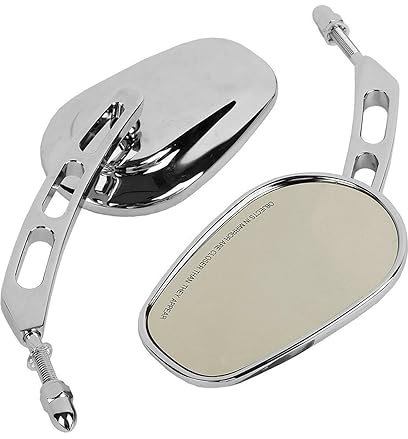 Motorrad Spiegel Motorrad 8mm Rückspiegel Für Road King Für Touring XL 883 Für Softail Springer Für V-Rod Motorrad Rückspiegel(Chrome)