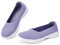 konhill Mocassini delle Donne Comodi Loafers Casual Flats Slip on Knit Scarpe Dressy Scarpe da Passeggio Leggere EU 37.5 Viola