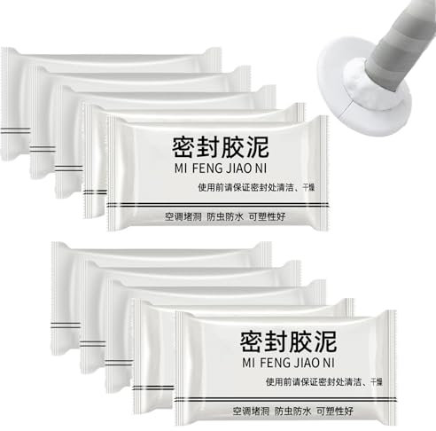 10 PCS Type Waterproof Sealant Mastic,Résistant à La Chaleur Et Imperméable,Waterproof Repair Sealing Clay for Quickly Seal, Duct Seal,Wall Hole Repair,Repair Air Conditioning Holes