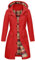 Tuopuda Waterproof Jackets Long Rain Coats for Women Windproof Raincoat Ladies Hooded Rain Jacket Outdoor Windbreaker Lightweight Breathable Softshell Jacket with Pockets, Red, M