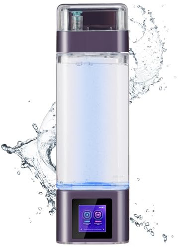 E-ROOM TREND Hydrogen Water Bottle | 350ML 2000-9000PPB Upgrade Smart Touchscreen Control SPE Hydrogen Water Bottle Geneartor | Portable Hydrogen Water Purifiers Machine Improved Energy (FQ11-1)
