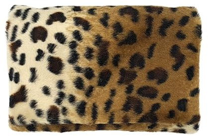 Plan B, Portemonnaie, Mini-Geldbörse Modell 05, Maße 12 x 9 cm, mit 3 Kartenfächern, Leopardenmuste, Damen, Größe XS, Kurzhaar-Gewebe (Animal Print)