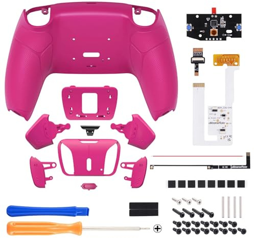 BoBoBn Kit di rimappatura del Controller BDM-030/040/050, Scheda di aggiornamento e Guscio Posteriore e Pulsanti riprogettati for EXtremeRate RISE4 V3 programmabile for PS5(Nova Pink)