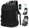 SZLX Vacuum Backpack Travel Bag With Pump Ryanair Cabin Bags Underseat Carry On Baggage with Compression System For Flights Waterproof Laptop Backpack 14 inch With USB Port and Shoe Compartment