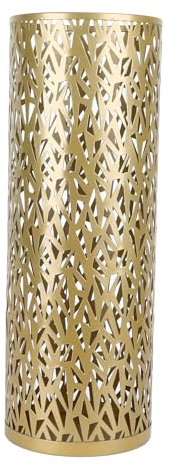 Porta ombrello in metallo rotondo, design a cavo standanding ombrello rack rastrellino durevole bidone 'organizzatore di ombrelli per l'arredamento (Oro)