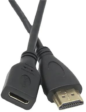 WUKUBO 15cm Micro Mini HDMI-compatible Socket Female To HDMI-compatible Male Adapter 4K hdmi Male Cable(HDMI M-Mini F)