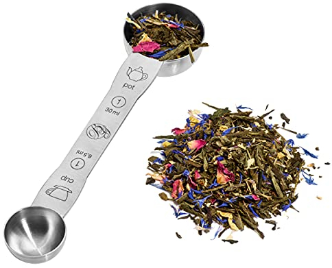 Boomers Gourmet - Duo Teeportionierlöffel Messlöffel Edelstahl - Teemaß I Teemesslöffel I Kaffeelöffel Portionierer für Tee und Kaffeepulver - 1 Stück
