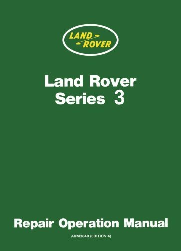Land Rover Series 3 WSM: Repair Operation Manual by Brooklands Books Ltd (1999-01-01)