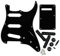 FLEOR E-Gitarre Scratc Plate 8 Löcher SSS Style Pickguard Back Plate Set 52 mm Pickup Covers 2TIV Knobs Guitar Part for ST Replacement Black/White/Black
