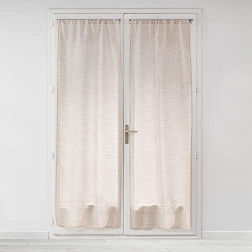 Douceur d'Intérieur Milza - Coppia dritta passante, 2 x 70 x 200 cm, colore: Beige