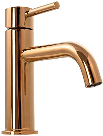 VBChome Waschbecken Armatur Roségold Bad Wasserhahn Waschtisch Badarmatur Waschbeckenamatur Waschtischmischer Waschtischarmatur LUNR