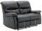 Vente-unique-Relaxsofa 2-Sitzer - Kunstleder - Schwarz - Canby