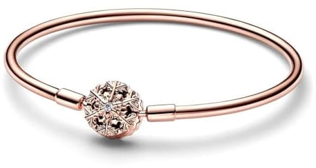 Rosévergoldeter Armreif Schneeflocke mit Zirkonia von PANDORA