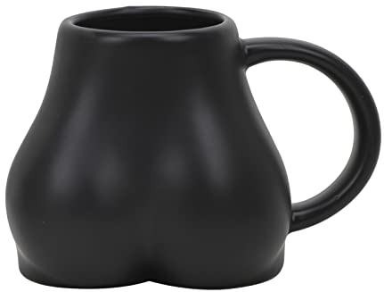 YJZQ Tasse Café en Porcelaine Artiste - Mug Amusant Sculpture de Fesse 300ml - Gobelet Humour pour Petit-Déjeuner, Lait, Thé, Chocolat
