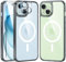 FNTCASE for iPhone 15 Phone Case: Defender Magnetic Clear Case for iPhone 15 with Camera Lens Protector Drop Protection Anti Yellowing Shockproof Cell Phone Cover iPhone 15 Case 6.1 Inch Black Clear