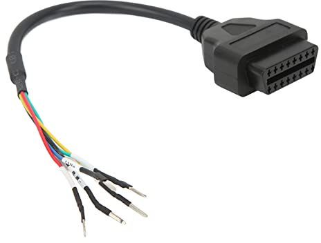 Connecteur Femelle OBD2 OBD-II à 16 Broches, Câble D'extension De Diagnostic De Remplacement Pour Prise Ouverte, Cordon De Câble En Queue De Cochon