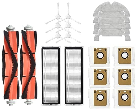 Accessories Robot Vacuum Cleaner，Hepa Filter，Mop，Main Side Brush，Dust Bag，Replacement Parts，Compatible For Dreame Bot D10 Plus RLS3D (Color : Sweeper consumables 21pcs)